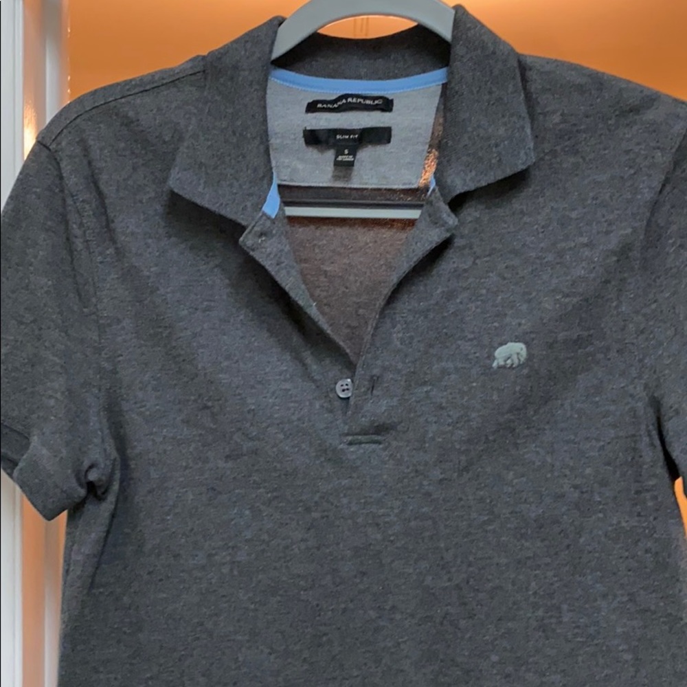 Banana Republic charcoal polo shirt